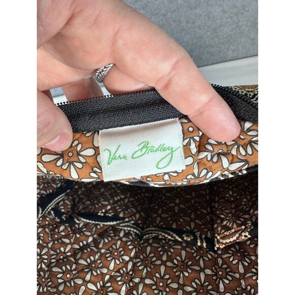 Vera Bradley Cafe Latte Fall Neutral Paisley Print Crossbody Bag Quilted Y2K - Picture 7 of 14